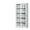 Gabinete de Archivos de Puerta de Vidrio Transparente Archivo de Información Vales Gabinete Bajo Puerta Corrediza de Vidrio Push-Pull Librero Gabinete de Almacenamiento de Hierro