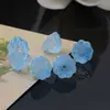 Pendente de Lótus de Vidro Imitando Jade, Miçangas Soltas com Centro de Flor de Lótus Oca, Pulseira Estilo Antigo DIY, Acessórios para Penteado, Brincos Venda por Atacado