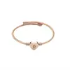 Amazon Best-Seller Transfronterizo Alambre de Acero Inoxidable 26 Letras Corazón Brazalete Abierto de Tamaño Ajustable