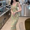 En Stock Mago Perezoso de Oz Vestido Floral de Gasa Estampado Sin Mangas Elegante Vestido de Té 2026