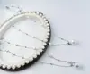 Colar com Pingente de Pérola e Zircônia de Alta Qualidade Estilo Francês para Mulheres, Corrente para Clavícula Elegante de Temperamento, Moda de Nicho de Luxo Leve, Hálito de Bebê