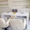 Conjunto de Mesa e Cadeira para Manicure Cadeira de Manicure Mesa de Manicure Estação de Manicure Simples Dupla Estilo Japonês Armário de Armazenamento para Manicure Armário de Exposição