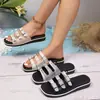 Transfronterizo Tallas Grandes 2026 Verano Nueva Moda Versátil Sandalias Planas Romanas de Playa Francesas Retro para Mujer