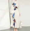 [Liquidación] traje moda mujer estampado manga corta longitud media falda plisada ajustado dos piezas falda larga plisada