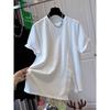 Tamanho Extra Grande 150kg Blusas Verão Feminino Novo Solto Estilo Coreano Renda Costurada Fenda Assimétrica Camiseta Manga Curta