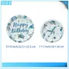 Platos de Papel Temáticos de Animales Transfronterizos: Perro, Ánade real, Dinosaurio, Insecto, Ganso tonto, En stock, Platos desechables para fiesta de cumpleaños
