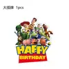 Decoração de Festa de Aniversário Infantil Desenho Animado Pratos de Papel, Bandeiras, Conjunto de Toppers de Bolo Mais Vendido, Toy Story