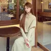 Conjunto de Duas Peças Outono/Inverno 2026 Novo Estilo Preguiçoso Gola Alta Manga Morcego Suéter com Saia Midi de Tricô Roupa Feminina