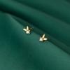 Agulha de prata S925 mini coelhinho fofo cravejado com diamantes brincos coreanos simples moda temperamento brincos de estudante atacado