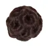 Peluca de Mujer con Nueve Pinzas para el Cabello en Forma de Flor, Herramienta de Peinado con Pedrería, Moño de Flor, Moño Completo, Peluca Adornada con Pedrería, Postizo de Cabello Natural
