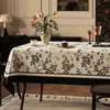 Toalha de mesa vintage estilo francês, impermeável, resistente a óleo, lavável, novo modelo 2026, toalha de mesa de jantar resistente ao calor, luxo leve com toque de alta qualidade, toalha para mesa de centro