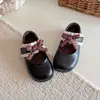 Zapatos de Cuero para Niñas con Adorno de Encaje Estilo Coreano 2026 Nuevo Estilo Primavera y Otoño Zapatos Poco Profundos de una Sola Correa Estilo Princesa Zapatos Planos para Niños