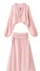 Conjunto de saia doce de estilo de férias inspirado em francês, popular no AliExpress, moderno e estiloso, para mulheres europeias e americanas