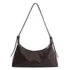 Bolso de Mano Simple y Elegante Estilo Coreano en Forma de Media Luna para Mujer, Tendencia de Moda Invierno 2025 Bolso Cruzado Ligero de Lujo