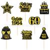 Copyright transfronteiriço exclusivo para glitter Inglês digital decoração do bolo de aniversário 30 40 50 60 70 anos de idade cartão plug-in