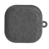 Funda protectora de silicona adecuada para Samsung Buds4/Buds4Pro con patrón de grabado floral, funda suave Bluetooth anticaídas