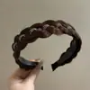 Peluca de diadema para mujer con pedrería brillante, trenza de espina de pez, tejido de cabello simulado, oculta la raya del cabello, aumenta el volumen del cabello, accesorio para el cabello de peluca