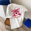 Camiseta Masculina Estampada com Letras Verão Fina Estilosa Ins Moda Gola Redonda Manga Curta Homens Moderna Versátil Casual Camiseta Masculina da Moda