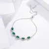 Pulseira de Zircônia Oval Cravejada com Diamantes Vendida Quente para Mulheres Acessível por Puxar Joia de Mão de Moda Luxuosa Suprimento ao Vivo para E-commerce
