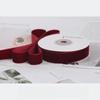Fita Flocada Borgonha 3,8cm Decoração Árvore de Natal Embalagem Presente Confeitaria Veludo Artesanal DIY Laço