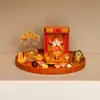 Enfeite Árvore da Fortuna de Cristal, Deus da Riqueza Estilo Chinês, Decoração de Ano Novo para a Entrada, Chá de Casa Nova, Presente para Prosperidade nos Negócios