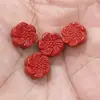 Fornecido diretamente pelo fabricante: Contagem Baixa Cinnabar Trevo de Quatro Folhas Flor Pequena Espaçadores com Furo Passante para Pulseira Colar Acessórios de Material Cristalino