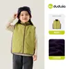 [Uso dos dois lados] Colete infantil Dudu, resistente à água, colete de inverno para meninas, blusa para bebê menina, colete de outono e inverno