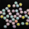 Miçangas acrílicas multifacetadas transparentes em cores macaron, com furo reto, acessórios para joias artesanais DIY atacado