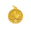 Colgante de Ventana Flor Hueca Colgante Dorado Arena Colgante Redondo Hueco Geométrico Joyería para Mujer Accesorios de Cadena para Suéter Regalo
