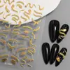Ins Dulce Fresco Pequeño Serpiente Dorada Pegatina para Uñas Arte 5D Repujado Bronceado Spice Girls Serpiente Plateada Aurora Pegatina para Uñas Joyería SL