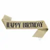 Diadema de Cumpleaños con Pedrería Estilo Europeo y Americano Feliz Cumpleaños Set de Diadema y Correa para el Hombro Decoraciones para Fiestas