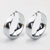 Pendientes grandes exagerados de moda con personalidad simple para mujer, pendientes de acero de titanio, pendientes de acero inoxidable con lados anchos y grandes.