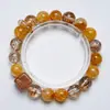 Pulsera de Cristal Natural Tancai Liuli con Pan de Oro de Carpas para Mujer, Diseño de Moda, Pulsera de Lujo Ligero al por Mayor