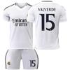 2425 Jersey del Real Madrid Local Infantil Adulto Uniforme de Fútbol Traje No.9 Mbappe Uniforme de Fútbol Jersey Transfronterizo