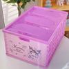Extra grande transparente plegable con tapa coolomi perro orejón melodía regalo para estudiante papelería organizador de snacks caja grande