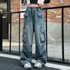 Calça Jeans Infantil Comércio Exterior 2026 Novo Estilo Jeans para Meninas Estilo Primavera e Outono Outono Feminino Crianças Médias e Grandes Calça Cargo Estilosa
