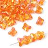 Cuentas de cristal de mariposa de colores, hechas a mano, para pulseras de cuentas, accesorios de joyería caseros, venta al por mayor