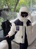 [Liquidação Especial] Inverno Novo Roupa Infantil Estilo Coreano Jaqueta Infantil Estilo Ocidental Etiquetada Com Capuz Espessada Roupas de Algodão para Meninos