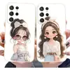 Adecuado para funda de teléfono Samsung S26 Ultra, funda protectora A57, funda linda estilo mochila S24 para niñas, funda suave de TPU, S25 PLUS