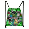 Bolsa com Cordão Infantil Minecraft 2025 Bolsa de Armazenamento Grande Capacidade para Exterior Bolsa de Presente para Festa Bolsa Portátil