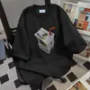 Camiseta de Manga Corta con Estampado Divertido de Nicho Estilo Hip-Hop de Moda para Mujer Verano 2025 Nuevo Casual Holgado Aspecto Adelgazante Top
