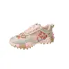 Zapatos de mujer con pedrería, suela de durián de moda, nuevos zapatos deportivos casuales transpirables de verano 2026 con aumento interno de altura