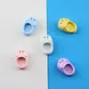 Nova série de pantufas de gato e coelho com rosto de desenho animado brilhante, acessórios de resina DIY, capa de celular com cola cremosa