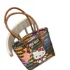 Bolso de Gato Bolso Tejido a Mano Bolso de Trabajo para Viajar Bolso de Mujer Bolsa de Cesta de Verduras de Dibujos Animados Bolso de Mano para Vacaciones de Niños