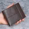 Carteira masculina curta carteira masculina porta-cartões tudo-em-um carteira masculina de couro carteira curta porta-moedas multifuncional negócio em estoque