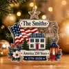 Adorno Navideño de Acrílico Tema Patriotismo 2026 250 Aniversario de la Fundación de los Estados Unidos Regalo Navideño
