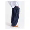 Pantalones de Mezclilla Estilo Japonés para Trabajo para Hombre, Marca de Moda, Cintura Elástica, Corte Holgado, Talla Grande, Pantalones de Pierna Ancha Cónica, Estilo High Street, Pantalones de Pierna Ancha con Caída