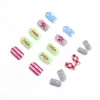 Uñas Postizas Frescas Estilo Playa Macarrón Mezcla Multicolor Combinable Diseño de Estrella de Mar Pez Pequeño Flor Manicura Uñas Postizas Venta al por Mayor