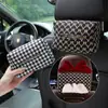Caixa de lenços para carro de celebridade da internet, jacquard, multifuncional, para pendurar, caixa de lenços para apoio de braço de carro DIY