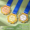 Competencia de medallas de metal deportivas generales, medalla de bronce listada, medalla de maratón, medalla de caminata, logotipo